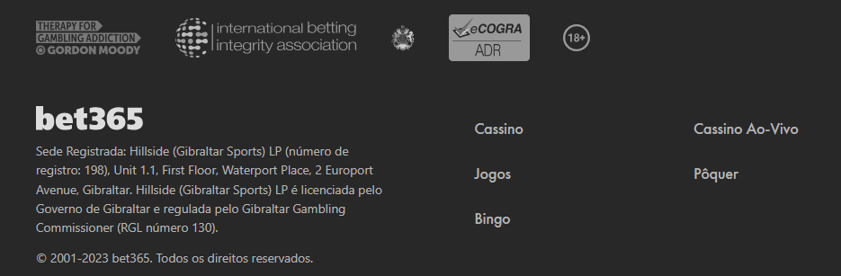 Licença da Bet365.com